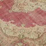 Handmade turkish contemporary 1980s beige wool carpet