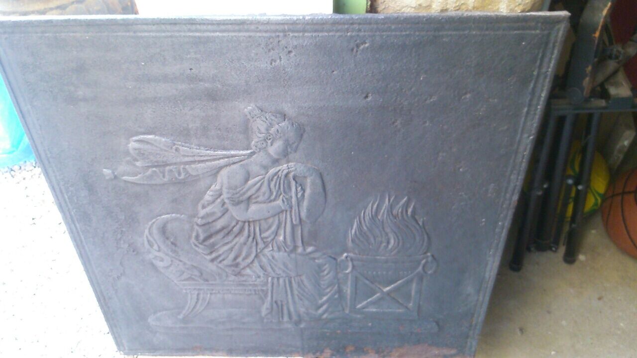 Plaque de cheminée en fonte XIX siècle