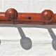 Coat rack 4 old wooden hooks bamboo style around 1900/1930