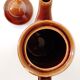 Brown ceramic coffee maker