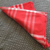 Rectangular tablecloth in gingham red cotton