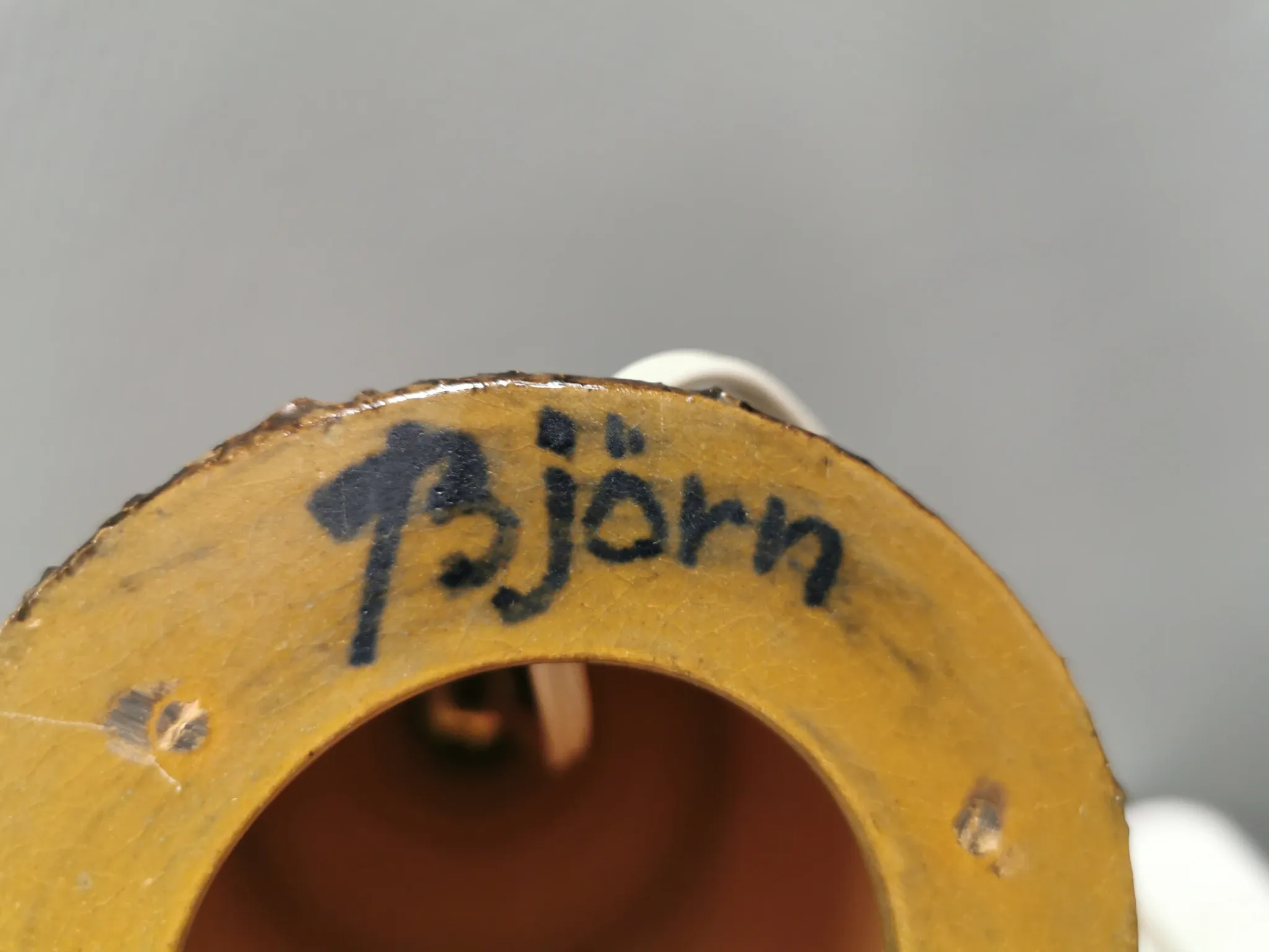 Lampe de table par Björn Ceramics, années 1960, Danemark.