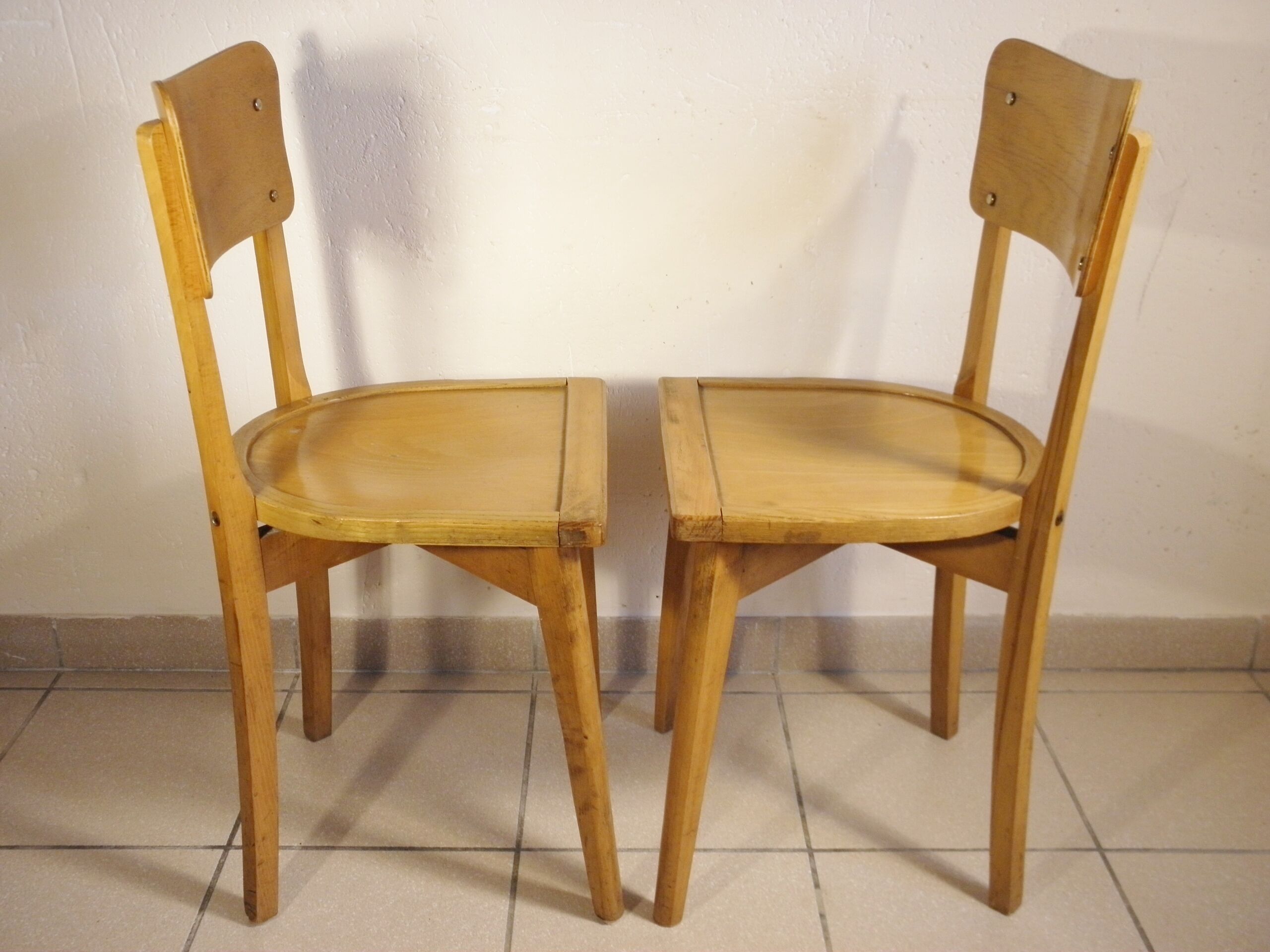 Pair of chairs bistro 60s