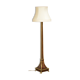 Lampadaire en bois de rose et de laiton du début du XXème siècle