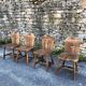 Set de 4 chaise rustique de montagne années 60/70