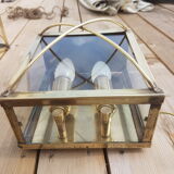 Brass exterior wall sconces, 50s-60s
