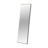 Minimalist rectangular wall mirror with a brass frame, 1960s, Germany