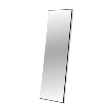 Miroir mural rectangulaire minimaliste à cadre en laiton, années 1960, Allemagne