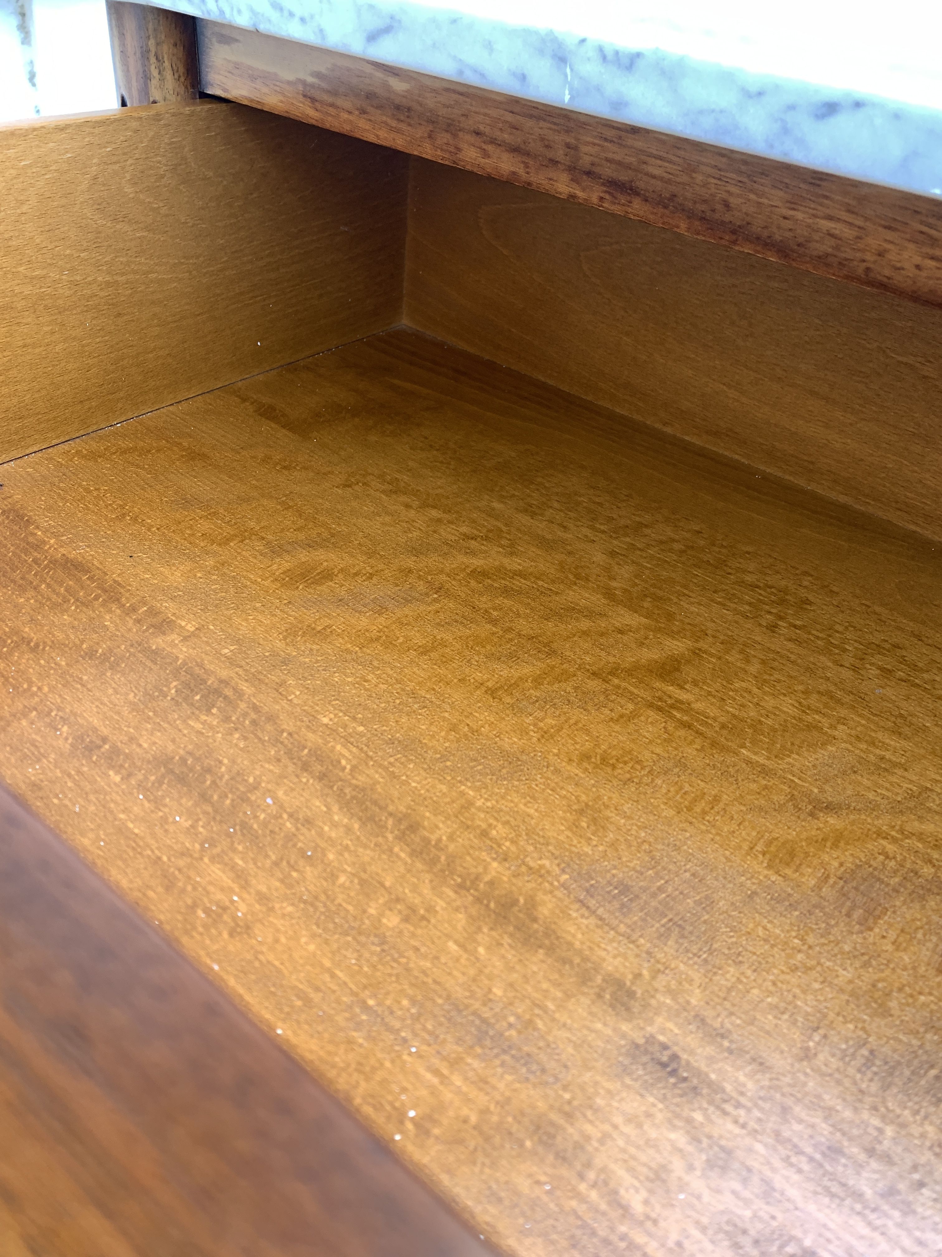 Louis XVI style solid wood chest of drawers, 3 drawers, second half of the twentieth century