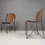 Set of 6 Abanica chairs in wicker by Oscar Tusquets for Aleph, 1990s