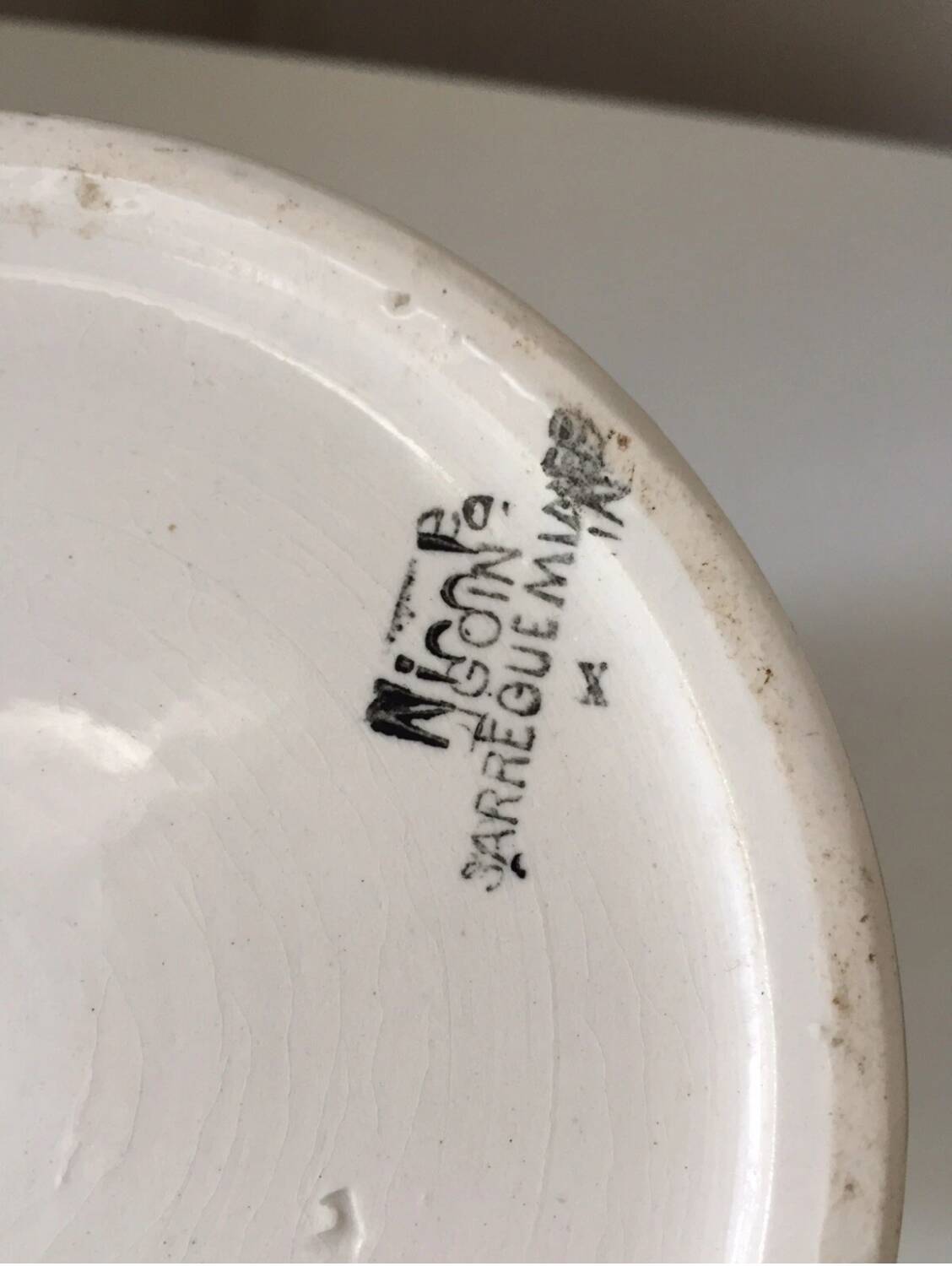 Nicole Digoin Sarreguemines model pitcher/jug