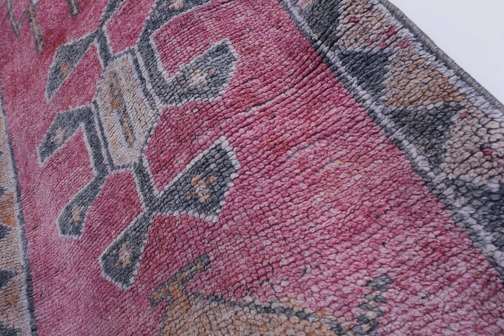 Vintage Turkish hallway rug 89x325 cm