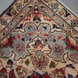 Tapis persan vintage tissé à la main en laine rouge kashan tapis de salon - 209x242cm