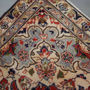 Tapis persan vintage tissé à la main en laine rouge kashan tapis de salon - 209x242cm