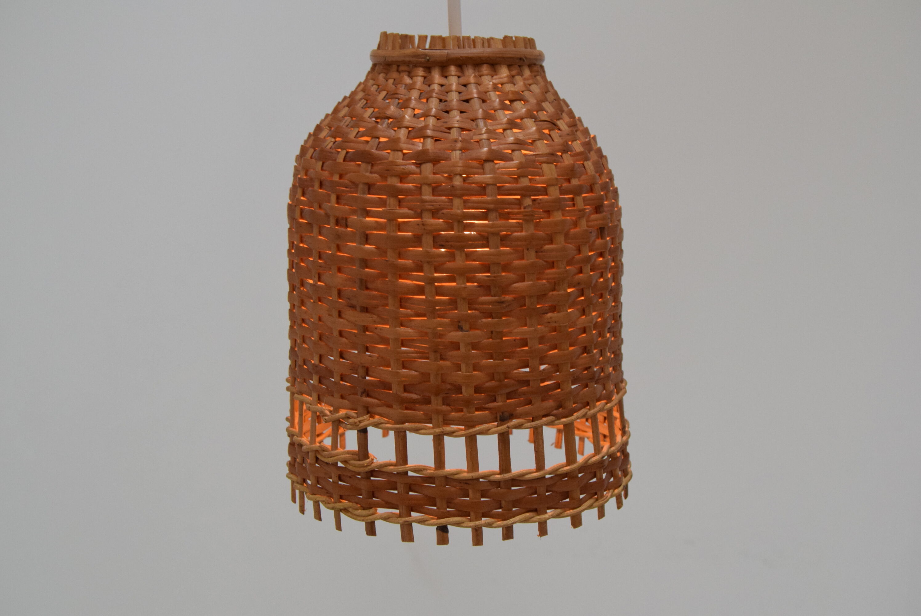 Mid-Century  Wicker Pendant from Uluv, 1960´s