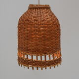 Mid-Century  Wicker Pendant from Uluv, 1960´s