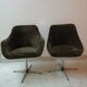 Pairs of vintage chairs from the 50s/60s swivel.