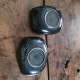 Paire de coupelles en céramique émaillée bicolore, années 1970