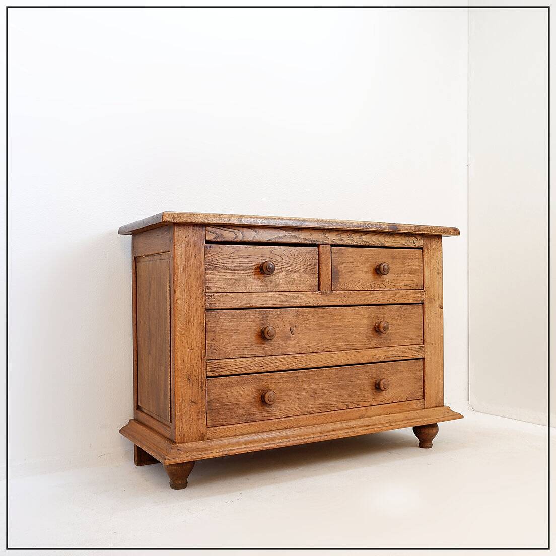 Vintage solid pine chest of drawers