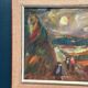 Original Swedish Oil on Panel – “Landscape with Figures” by Lars Niklasson