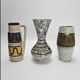 Vintage "Fat Lava" ceramic vase trio - 1960s/70s