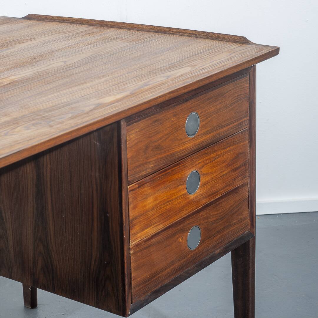 Bureau scandinave, teck, vintage, restauré