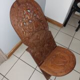 Carved African chair