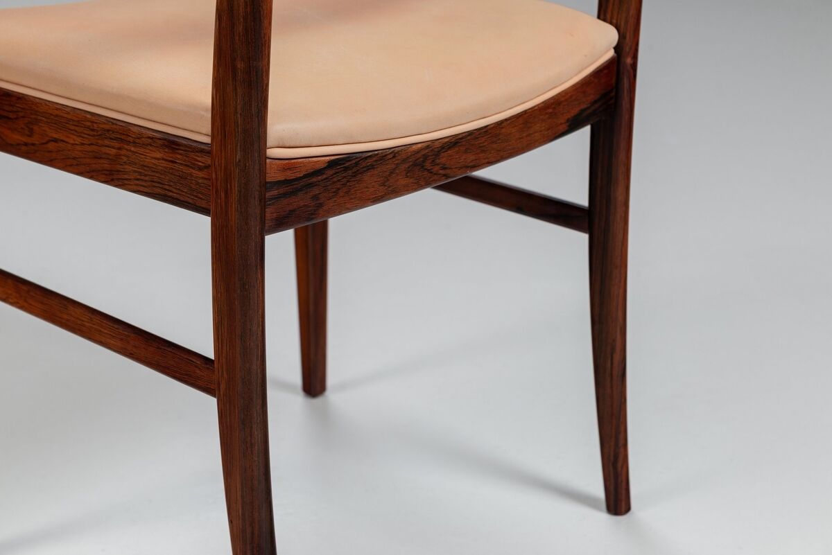 Arne Vodder model 430 dining chairs rosewood Sibast Mobler Denmark 1960