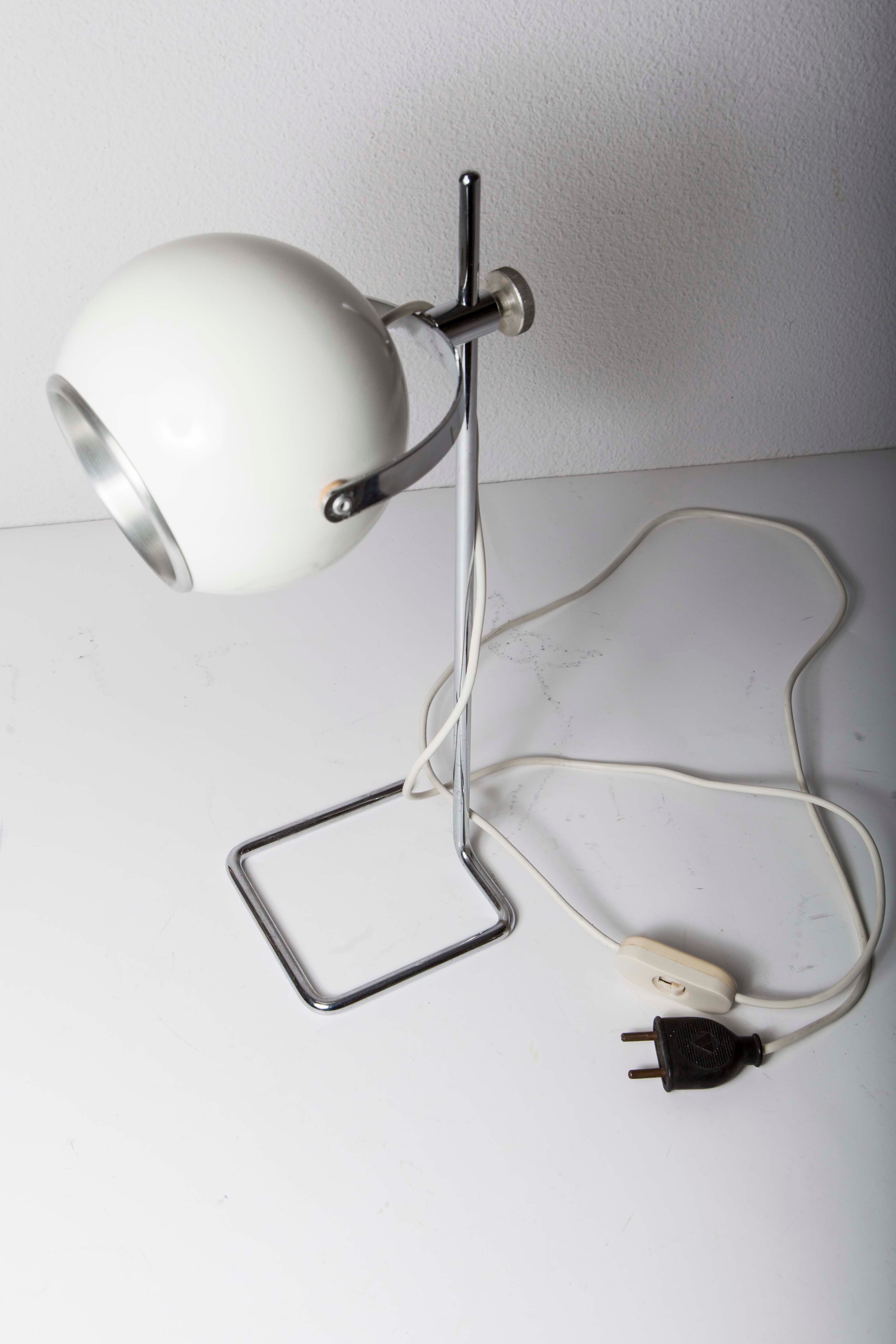 Vintage Disderot Coral Eyeball Lamp 1960