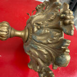 Antique bronze ceiling light in Louis XV style, height 50 cm.