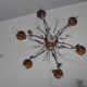 Lustre pampilles doré époque fin XIXème 6 feux