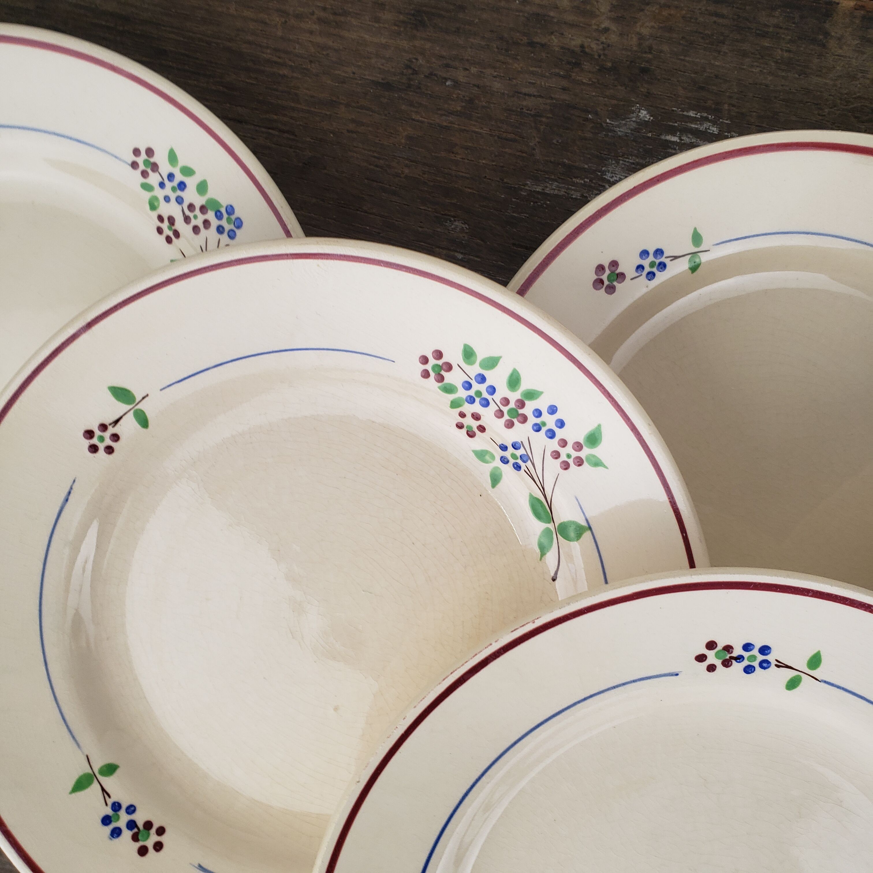 Dessert plates x10 - Moulin des Loups - Orchies