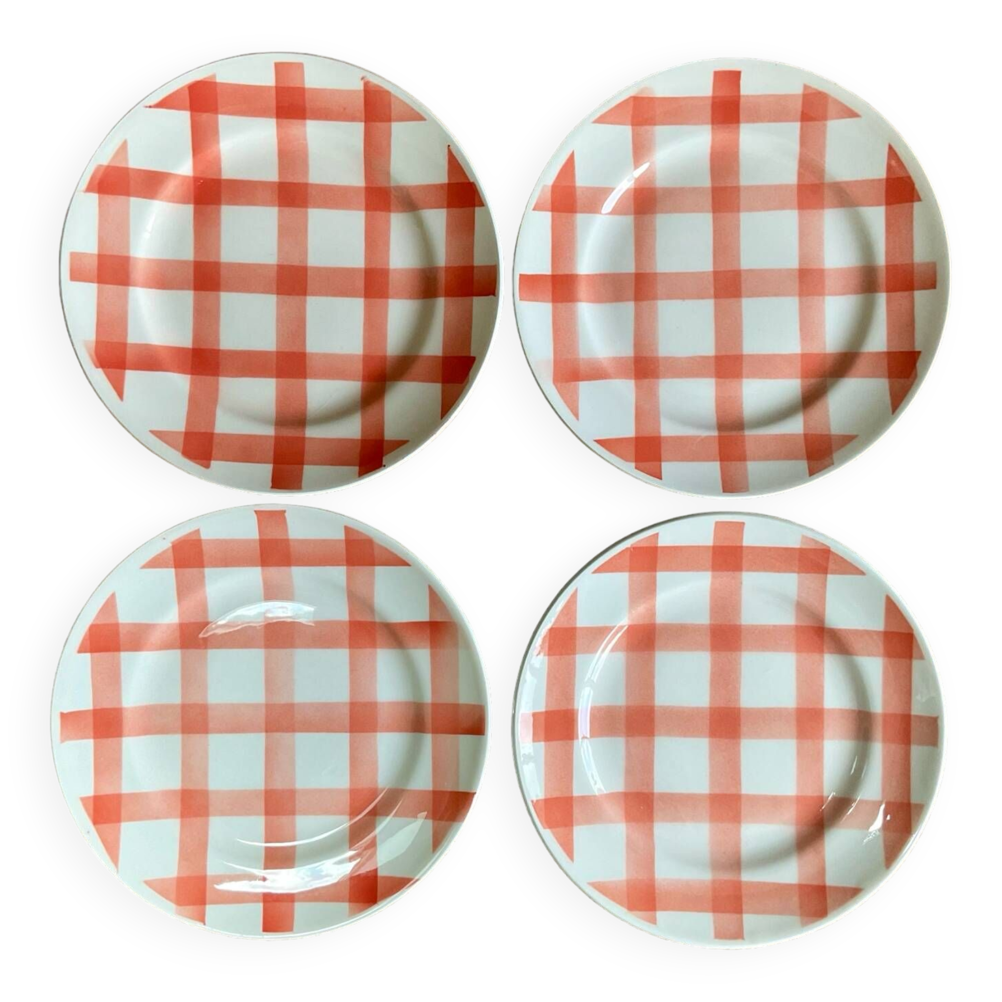 4 Moulin Des Loups “torchon” dessert plates