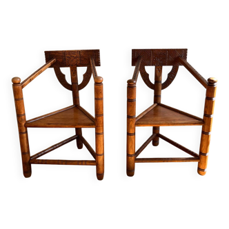 Fauteuils Munk en chêne, design Suédois 1930