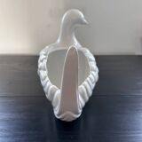 Large white bird planter