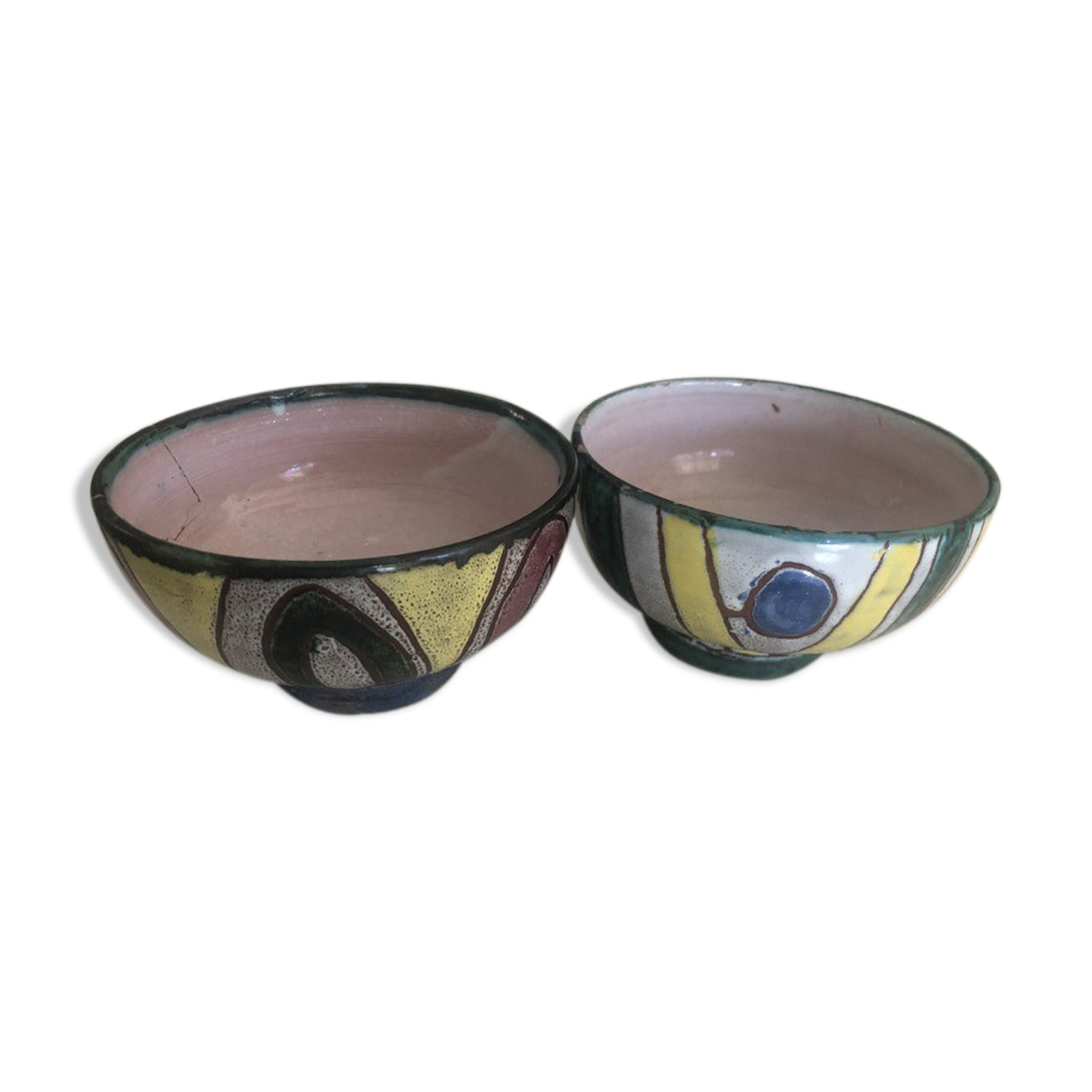 2 vintage 70s Vallauris bowls