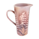 Pichet vintage aux plantes en négatif dans les tons rose / violet