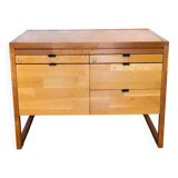 Professional furniture, artist, Scandinavian origin, solid wood and leather