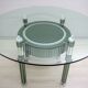Zelino Poccioni Italian Modern Round Dining Table Mirrored Crystal for Mp2