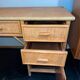Vintage bamboo rattan woven desk circa 1970