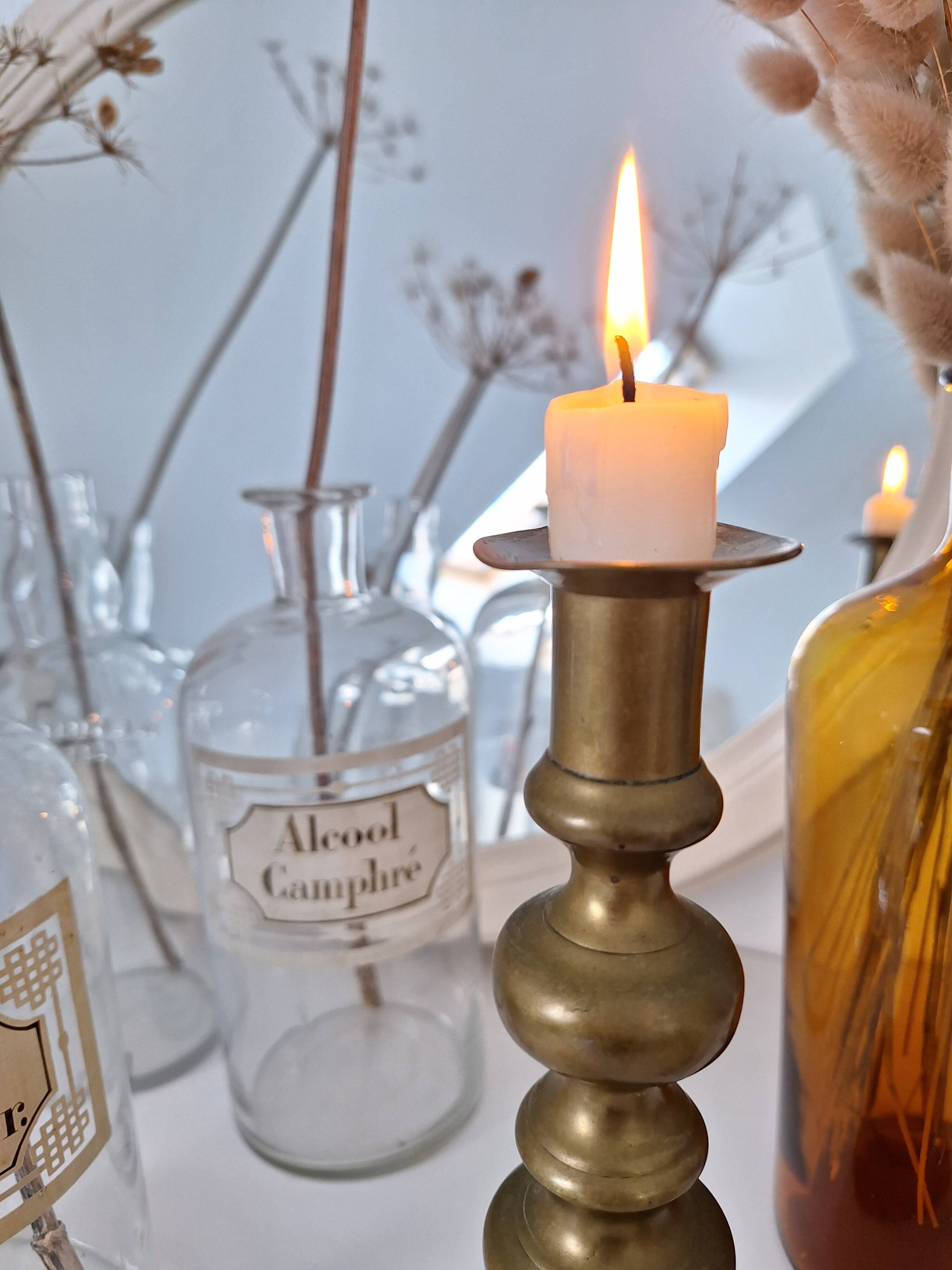 Vintage brass candle holder