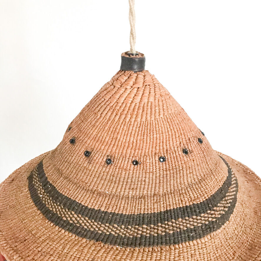 African hat walking lamp