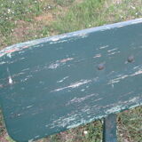 Wood and iron garden bench