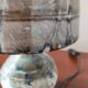 Lampe vintage 70 en onyx gris