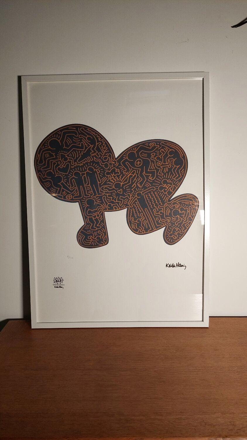 Screen print by Keith Haring