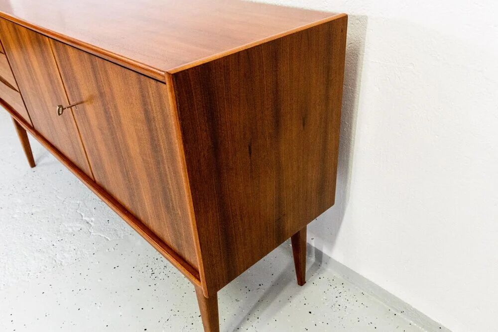 Vintage Walnut Sideboard From Bfm, Poland, 1960s
