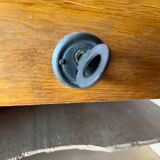 Vintage 70s double curtain filing cabinet