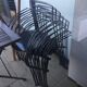Set of 6 grey armchairs by designer Pascal Mourgue
