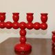 Four-arm Swedish bobbin candelabra