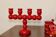 Four-arm Swedish bobbin candelabra